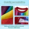 imageUMELOK Toddler and Little Girls Rash Guard Sets with Bikini Bottoms SwimwearRainbow  Striped