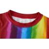 imageUMELOK Toddler and Little Girls Rash Guard Sets with Bikini Bottoms SwimwearRainbow  Striped