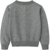 imageUMELOK Girls Cardigan School Uniform Sweater Crew Neck Long Sleeve Cotton SweatersGrey
