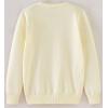 imageUMELOK Girls Cardigan School Uniform Sweater Crew Neck Long Sleeve Cotton SweatersLight Apricot
