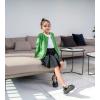 imageUMELOK Girls Cardigan School Uniform Sweater Crew Neck Long Sleeve Cotton SweatersLight Green