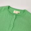 imageUMELOK Girls Cardigan School Uniform Sweater Crew Neck Long Sleeve Cotton SweatersLight Green