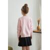 imageUMELOK Girls Cardigan School Uniform Sweater Crew Neck Long Sleeve Cotton SweatersLight Pink