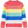 imageUMELOK Girls Cardigan School Uniform Sweater Crew Neck Long Sleeve Cotton SweatersRainbow