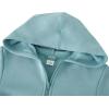 imageUMELOK Kids Full ZipUp Hoodie Solid Sweatshirt for Boys and GirlsIce Blue