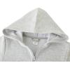 imageUMELOK Kids Full ZipUp Hoodie Solid Sweatshirt for Boys and GirlsLight Grey