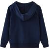 imageUMELOK Kids Full ZipUp Hoodie Solid Sweatshirt for Boys and GirlsNavy Blue