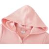 imageUMELOK Kids Full ZipUp Hoodie Solid Sweatshirt for Boys and GirlsPink