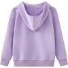 imageUMELOK Kids Full ZipUp Hoodie Solid Sweatshirt for Boys and GirlsPurple