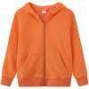imageUMELOK Kids Full ZipUp Hoodie Solid Sweatshirt for Boys and GirlsOrange