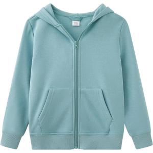imageUMELOK Kids Full ZipUp Hoodie Solid Sweatshirt for Boys and GirlsIce Blue