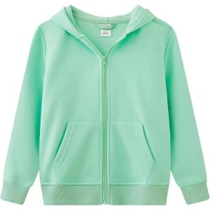 imageUMELOK Kids Full ZipUp Hoodie Solid Sweatshirt for Boys and GirlsMint Green