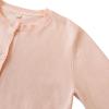 imageUMELOK Girls Cardigans Sweater Cotton Button Solid Long Sleeve Knit SweatersApricot