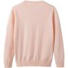 imageUMELOK Girls Cardigans Sweater Cotton Button Solid Long Sleeve Knit SweatersApricot