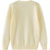 imageUMELOK Girls Cardigans Sweater Cotton Button Solid Long Sleeve Knit SweatersBeige