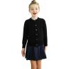 imageUMELOK Girls Cardigans Sweater Cotton Button Solid Long Sleeve Knit SweatersBlack