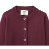 imageUMELOK Girls Cardigans Sweater Cotton Button Solid Long Sleeve Knit SweatersBurgundy