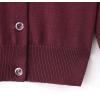 imageUMELOK Girls Cardigans Sweater Cotton Button Solid Long Sleeve Knit SweatersBurgundy