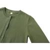 imageUMELOK Girls Cardigans Sweater Cotton Button Solid Long Sleeve Knit SweatersDeep Green