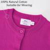 imageUMELOK Girls Cardigans Sweater Cotton Button Solid Long Sleeve Knit SweatersHot Pink
