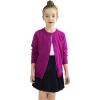 imageUMELOK Girls Cardigans Sweater Cotton Button Solid Long Sleeve Knit SweatersHot Pink