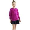imageUMELOK Girls Cardigans Sweater Cotton Button Solid Long Sleeve Knit SweatersHot Pink