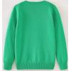 imageUMELOK Girls Cardigans Sweater Cotton Button Solid Long Sleeve Knit SweatersKelly Green
