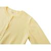 imageUMELOK Girls Cardigans Sweater Cotton Button Solid Long Sleeve Knit SweatersLight Yellow