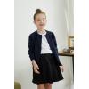 imageUMELOK Girls Cardigans Sweater Cotton Button Solid Long Sleeve Knit SweatersNavy