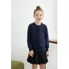 imageUMELOK Girls Cardigans Sweater Cotton Button Solid Long Sleeve Knit SweatersNavy