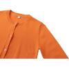 imageUMELOK Girls Cardigans Sweater Cotton Button Solid Long Sleeve Knit SweatersOrange