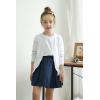 imageUMELOK Girls Cardigans Sweater Cotton Button Solid Long Sleeve Knit SweatersPearl White