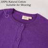 imageUMELOK Girls Cardigans Sweater Cotton Button Solid Long Sleeve Knit SweatersPurple