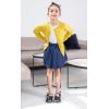 imageUMELOK Girls Cardigans Sweater Cotton Button Solid Long Sleeve Knit SweatersYellow