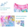 imageUMELOK Girls Long Sleeve Rash Guard One Piece Swimsuits with UV Protection SunsuitColorful Leaves