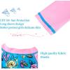imageUMELOK Girls Long Sleeve Rash Guard One Piece Swimsuits with UV Protection SunsuitColorful Roses