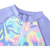 imageUMELOK Girls Long Sleeve Rash Guard One Piece Swimsuits with UV Protection SunsuitLavenderflower