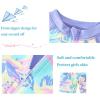 imageUMELOK Girls Long Sleeve Rash Guard One Piece Swimsuits with UV Protection SunsuitLavenderflower