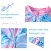 imageUMELOK Girls Long Sleeve Rash Guard One Piece Swimsuits with UV Protection SunsuitLight Blue  Fish
