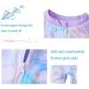 imageUMELOK Girls Long Sleeve Rash Guard One Piece Swimsuits with UV Protection SunsuitLight Purple Large Flower