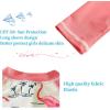 imageUMELOK Girls Long Sleeve Rash Guard One Piece Swimsuits with UV Protection SunsuitPink Flamingos