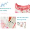 imageUMELOK Girls Long Sleeve Rash Guard One Piece Swimsuits with UV Protection SunsuitPink Flamingos