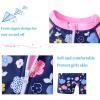 imageUMELOK Girls Long Sleeve Rash Guard One Piece Swimsuits with UV Protection SunsuitPink Purple Flower