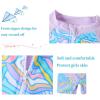imageUMELOK Girls Long Sleeve Rash Guard One Piece Swimsuits with UV Protection SunsuitPurple Lines