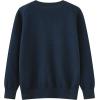 image:imageUMELOK Girls Cardigans Sweater Cotton Button Solid Long Sleeve Knit SweatersFlower Button Navy