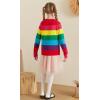 image:imageUMELOK Girls Cardigans Sweater Cotton Button Solid Long Sleeve Knit SweatersRainbow 2