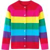 image:imageUMELOK Girls Cardigans Sweater Cotton Button Solid Long Sleeve Knit SweatersRainbow 2