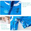 image:imageUMELOK Baby Boys UPF 50 Sun Protection One Piece Rashguard Swimsuit with Snap BottomBlue  Cute Shark