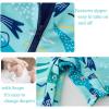 image:imageUMELOK Baby Boys UPF 50 Sun Protection One Piece Rashguard Swimsuit with Snap BottomGreen  Blue  Alligator
