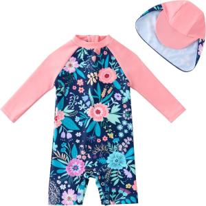 image:imageUMELOK Baby Girl Swimsuit Infant UPF 50 Bathing Suit Size MonthsPink  Colorful Flower